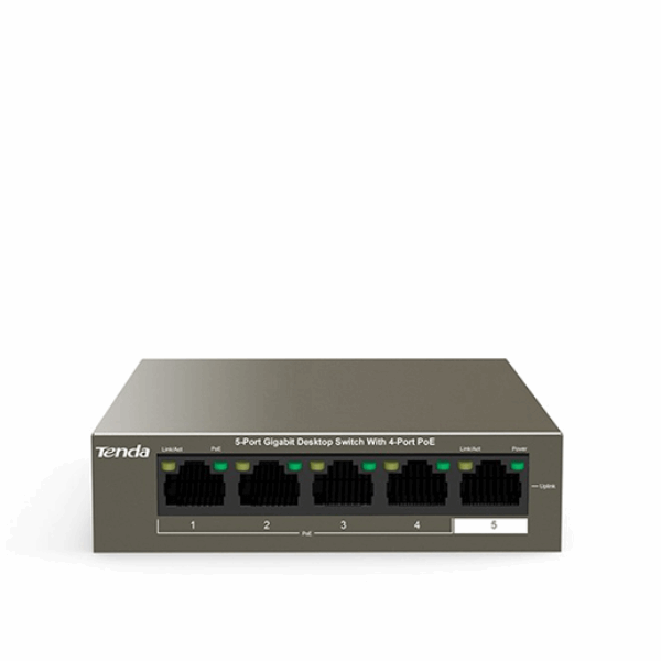 Switch Tenda Teg1105 P-4-63W 5-Port Gigabit Desktop Switch with 4-Port PoE