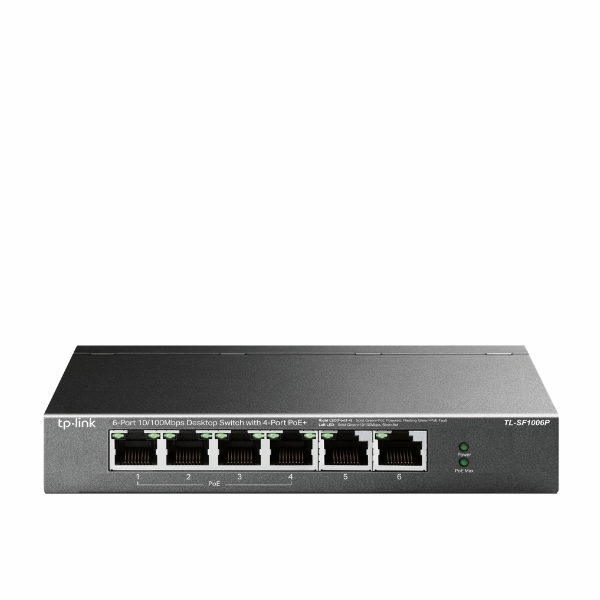 Switch TP-Link TL-SF1006P 6-Port 10/100Mbps Desktop Switch with 4-Port PoE+