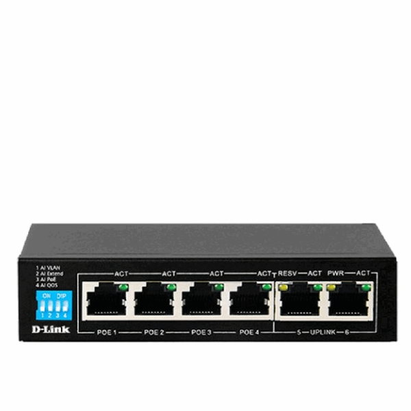 Switch D-Link DES-F1006P-E 6-Port 10/100 Long Range PoE